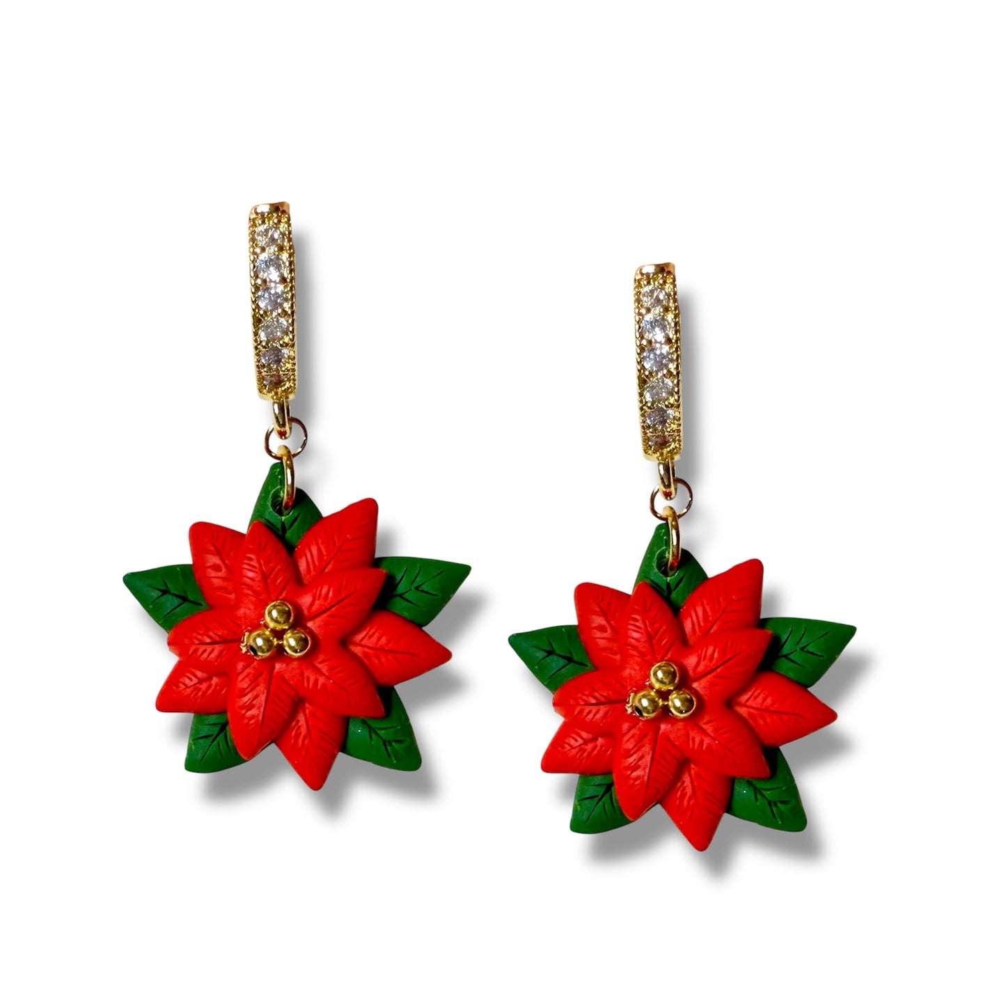 Poinsettia Earrings