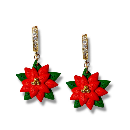 Poinsettia Earrings