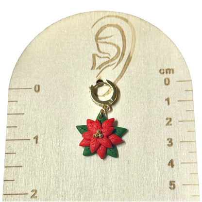 Poinsettia Earrings