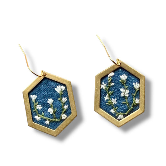 Embroidered Earrings