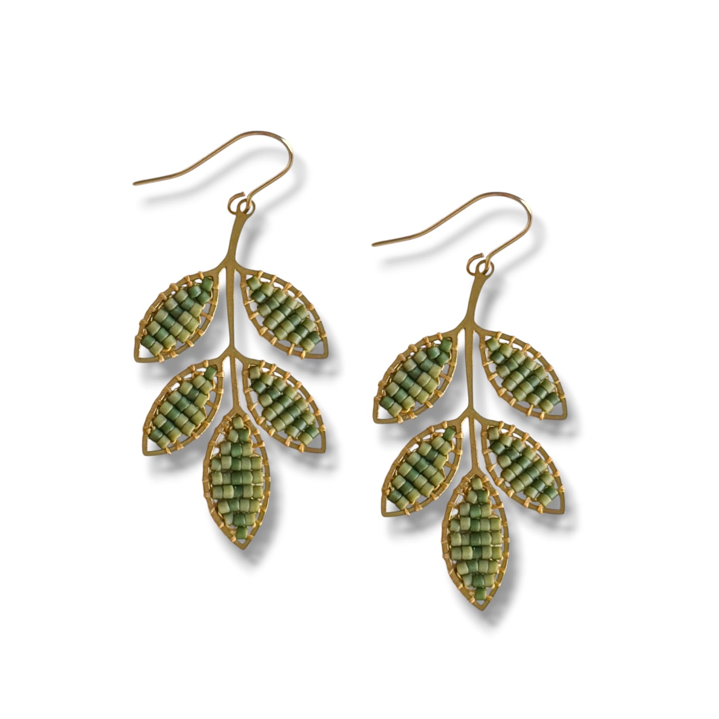 Leaves Beaded Earrings