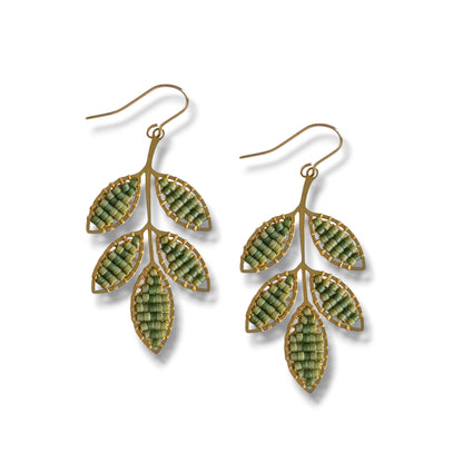Leaves Beaded Earrings