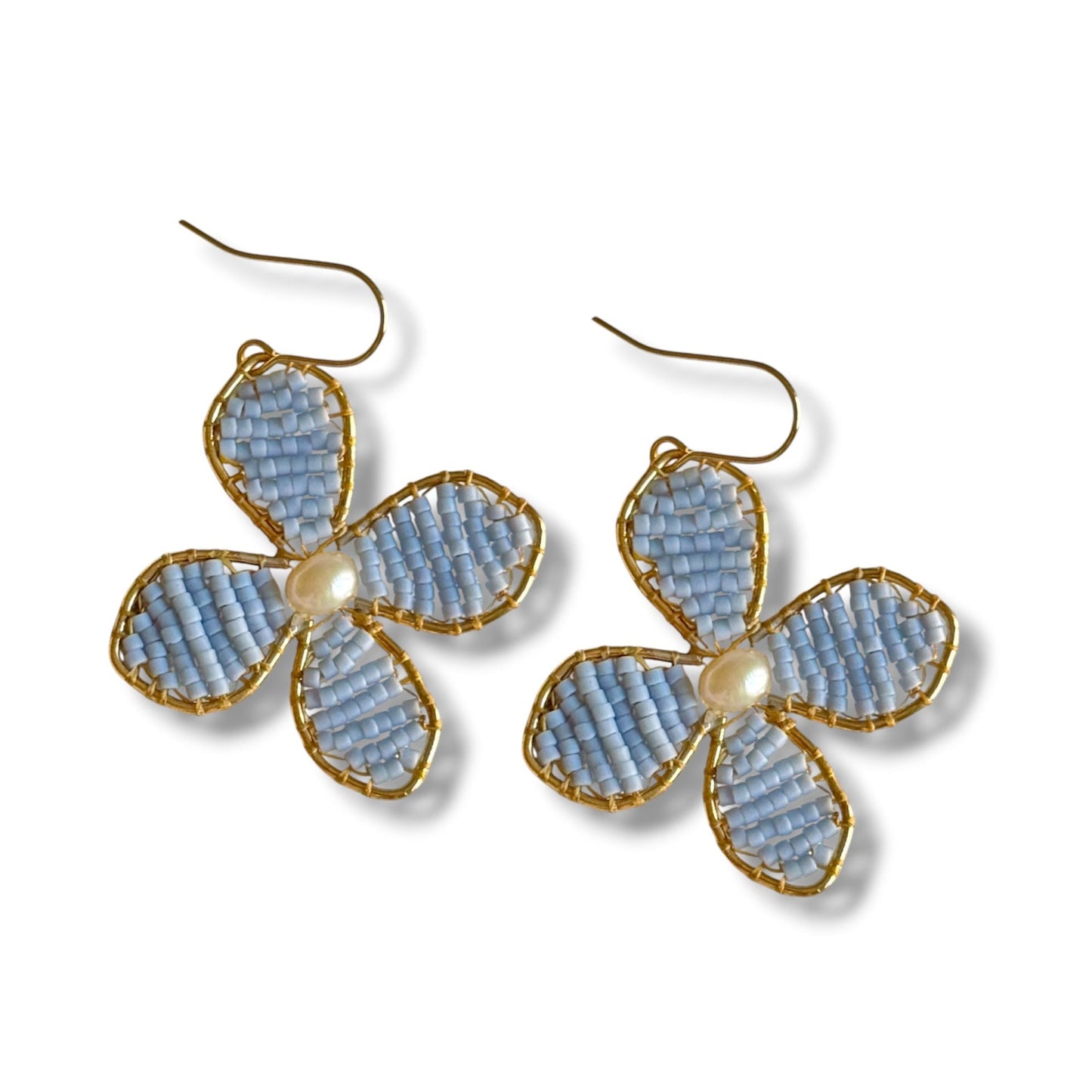 Hydrangea Beaded Earrings