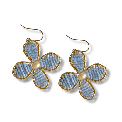 Hydrangea Beaded Earrings