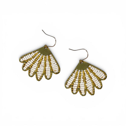 Half Daisy Beaded Earrings