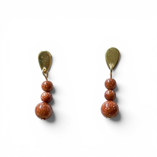 Goldstone Earrings