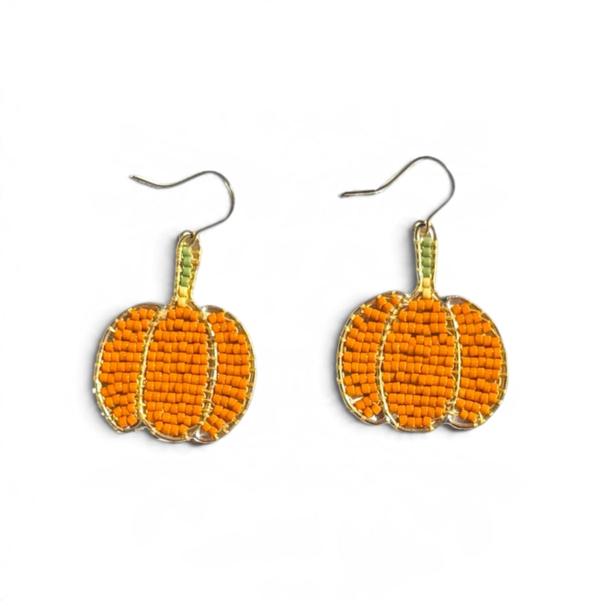 Pumpkin Beaded Earrings