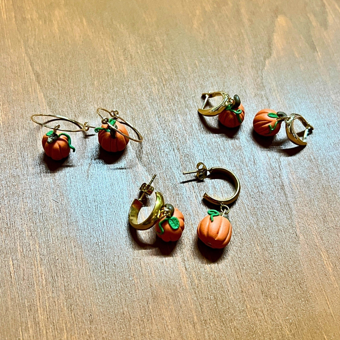Pumpkin earrings fall 2024