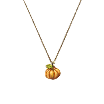 Enamel Pumpkin Necklace