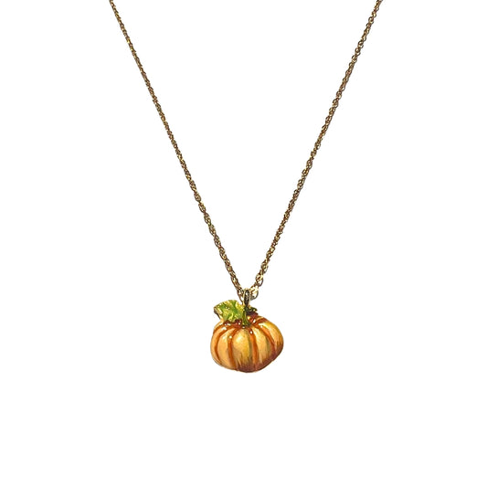 Enamel Pumpkin Necklace