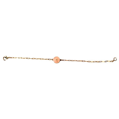 Pressed Dried Flower Paperclip Bracelet - Gold Filled