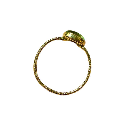 Moss Agate Ring - Gold Filled