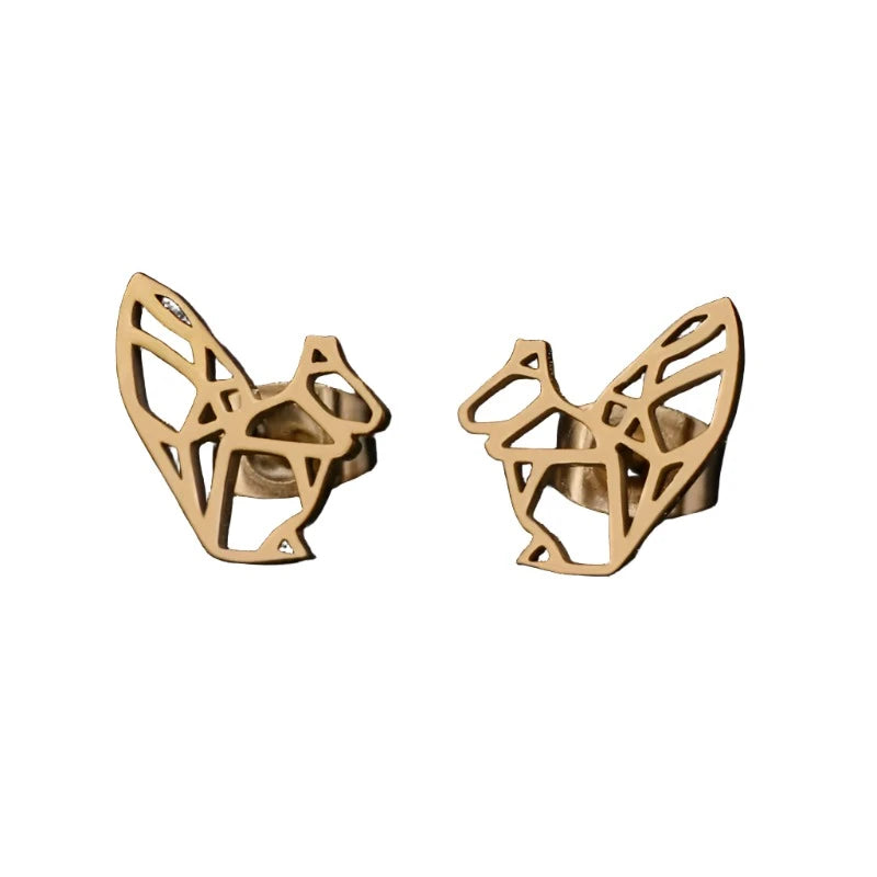 Geometric squirrel studs