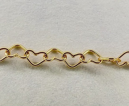 Hearts Chain Bracelet - Gold Filled