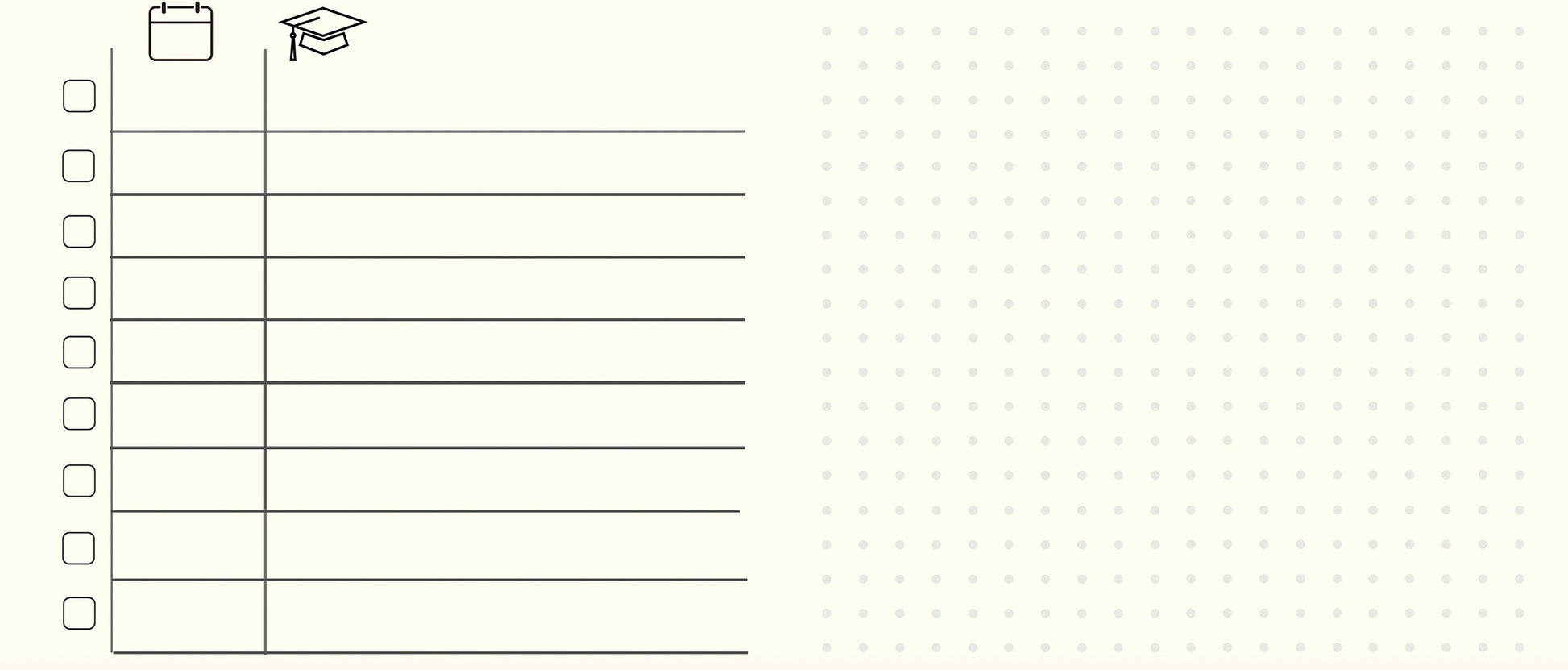 Undated Weekly Planner PDF - Landscape - Meraki Design Studio